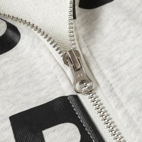 Denim Tears Light Grey Letter Zip-Up Hooded Jacket - Picture 5 of 8